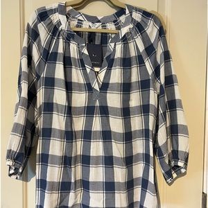 Crown & Ivy Blue Weave Icon Peasant